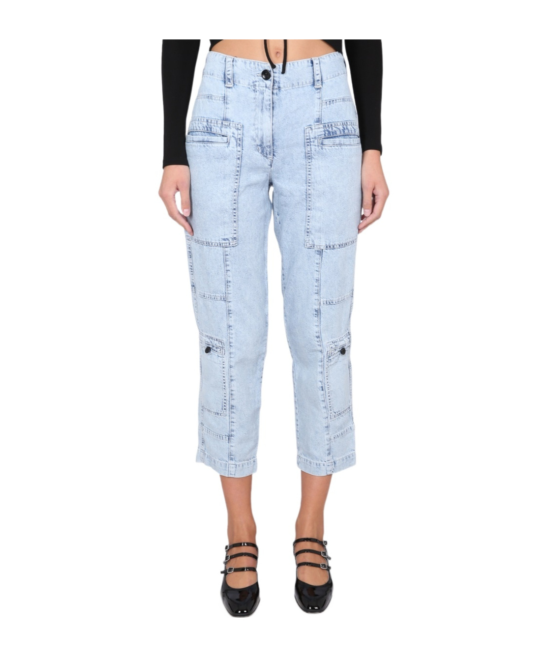 Shop Proenza Schouler High-rise Straight-leg Jeans In Blue