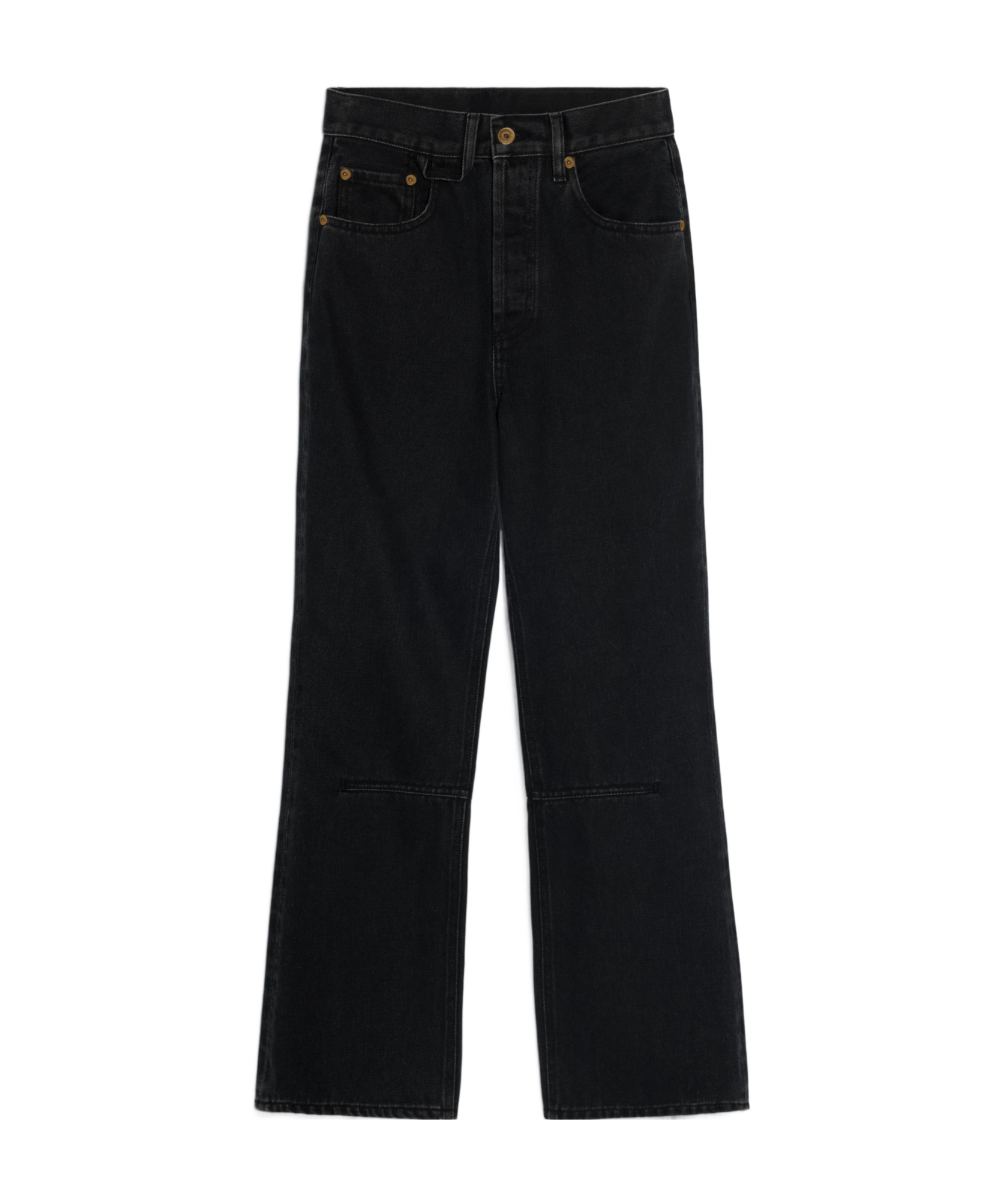 Jacquemus Le Haut De Nimes Denim Straight Jeans In Black