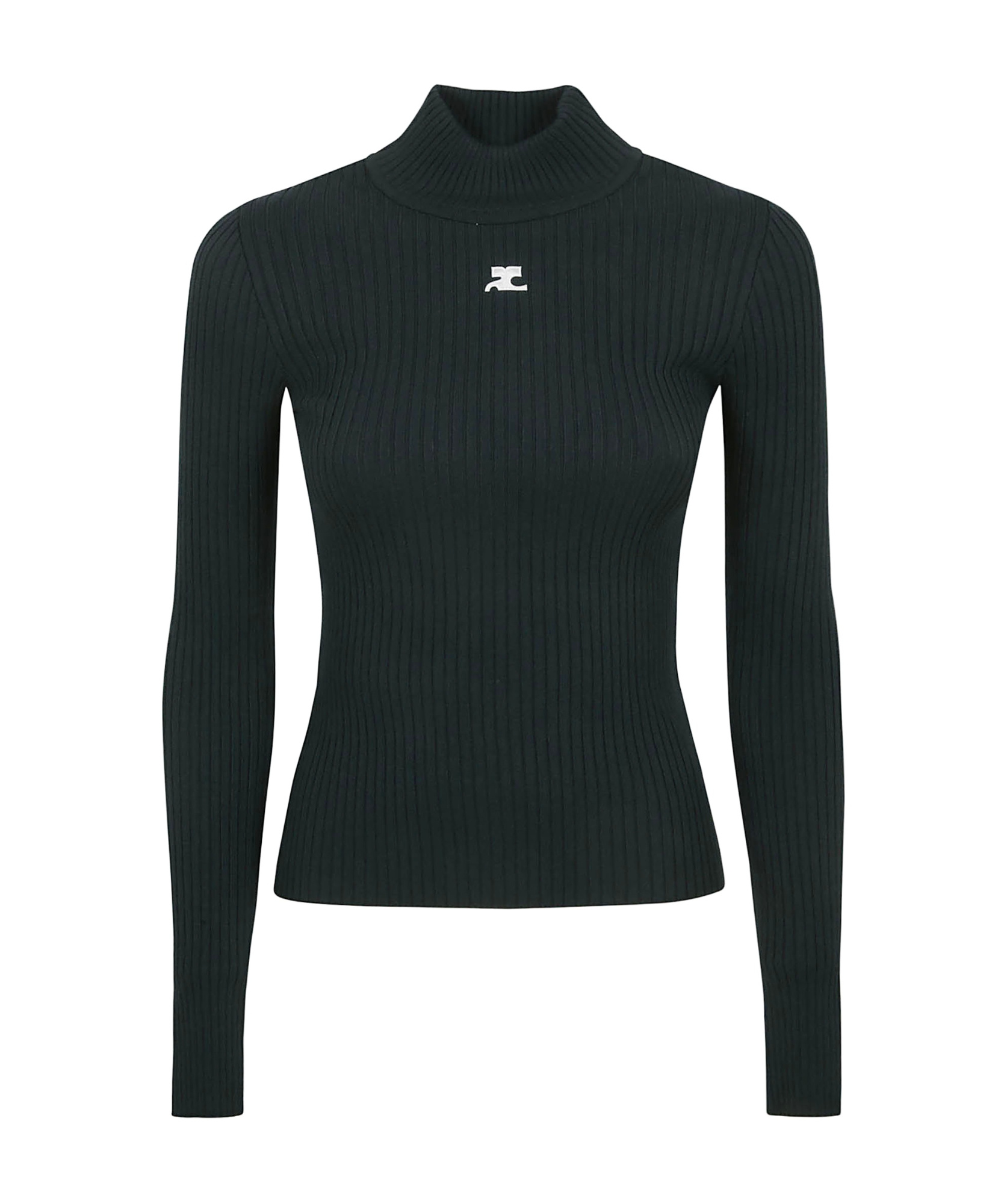 Courrèges Courreges Women Reedition Knit Long Sleeves Top In Black