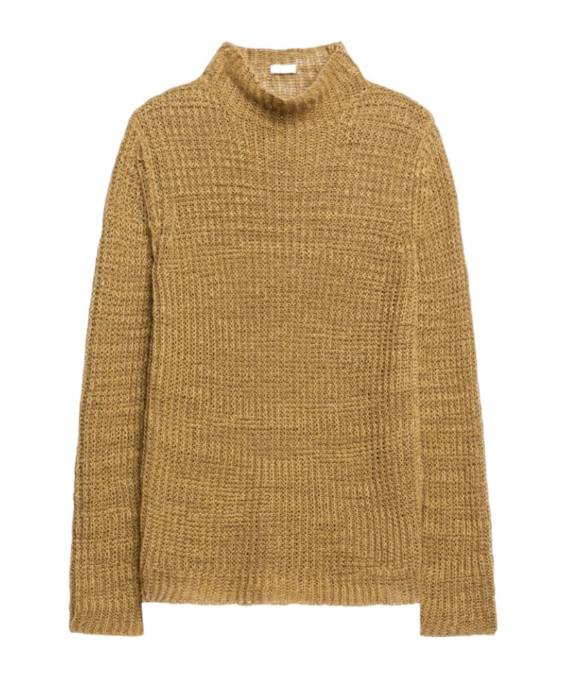 Dries Van Noten High-neck Long-sleeved Sweater In Brown
