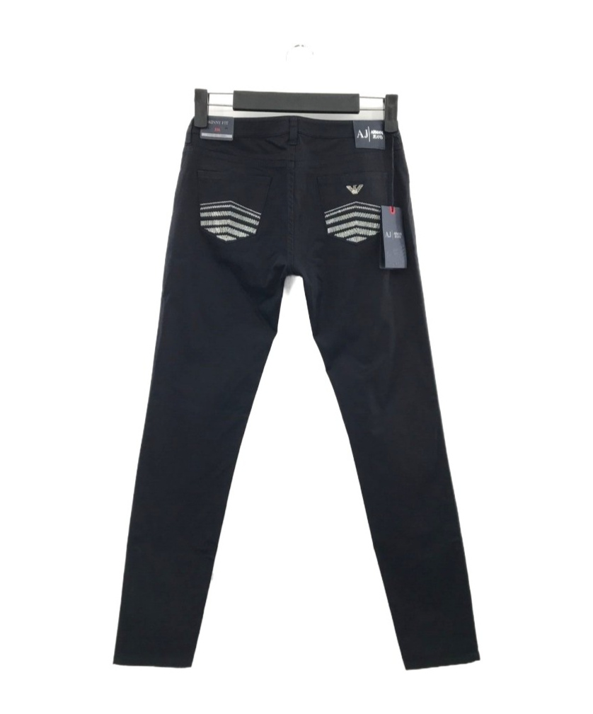 Shop Armani Jeans Logo Brand Jeans In Black