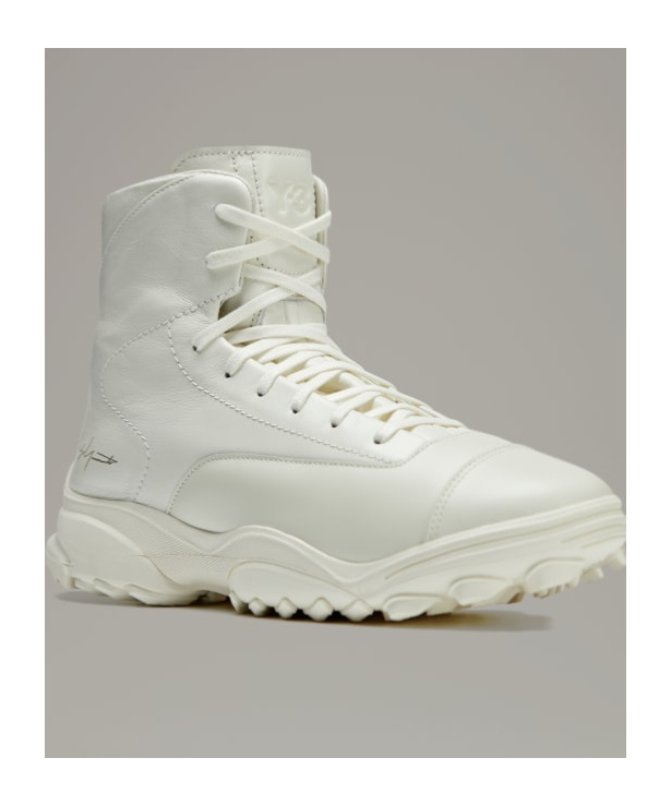 Y-3 Logo Boots In White