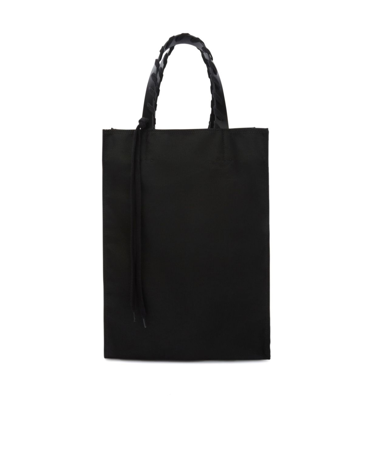 Palm Angels Logo Printed Lace-up Detailed Tote Bag In Black