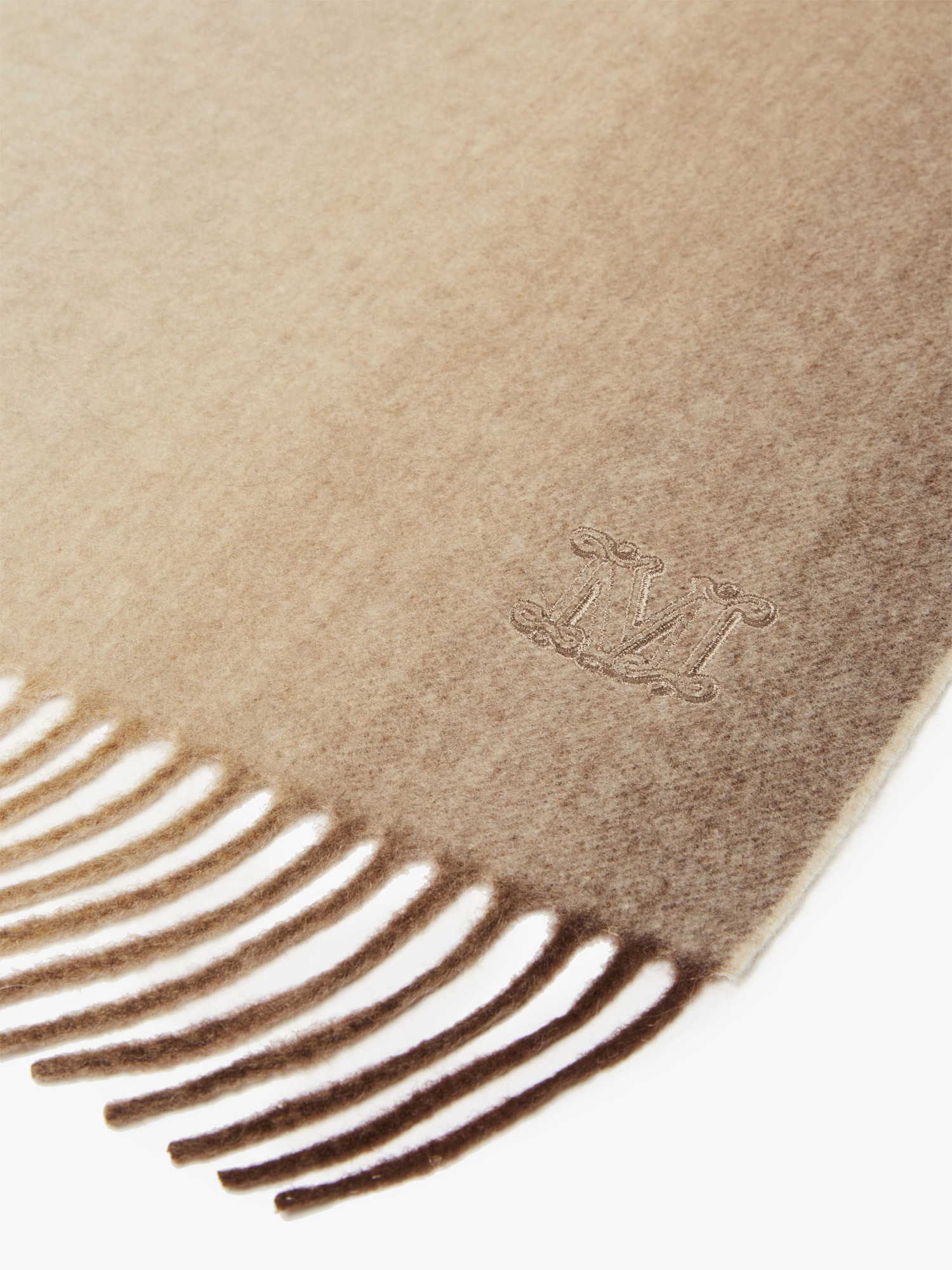 Max Mara Tassel Scarf In Nude