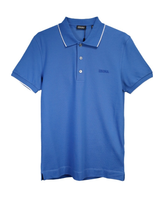 ZEGNA EMBROIDERED LOGO POLO SHIRT 