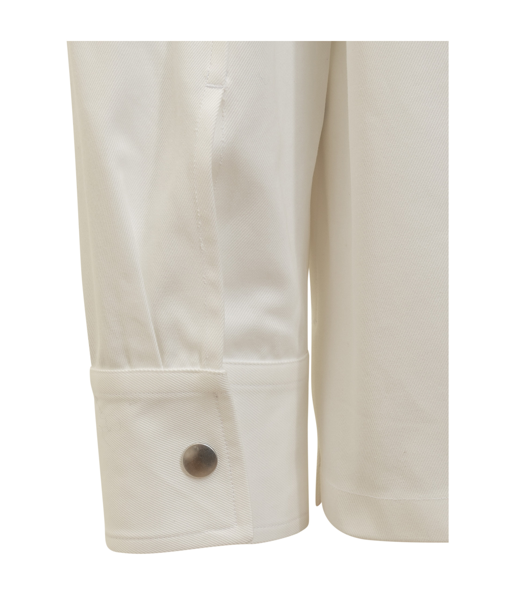 Jil Sander Zippered Shirt With Buttoned Cuffs In White