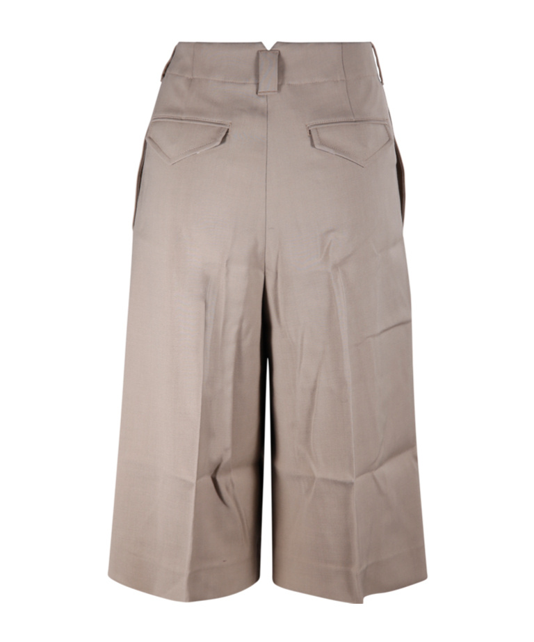 Ami Alexandre Mattiussi Ami Paris Faille High Waisted Knee-length Shorts In Gray