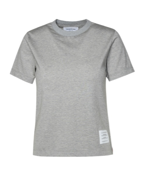 Thom Browne Classic Loopback Pique T-shirt In Gray