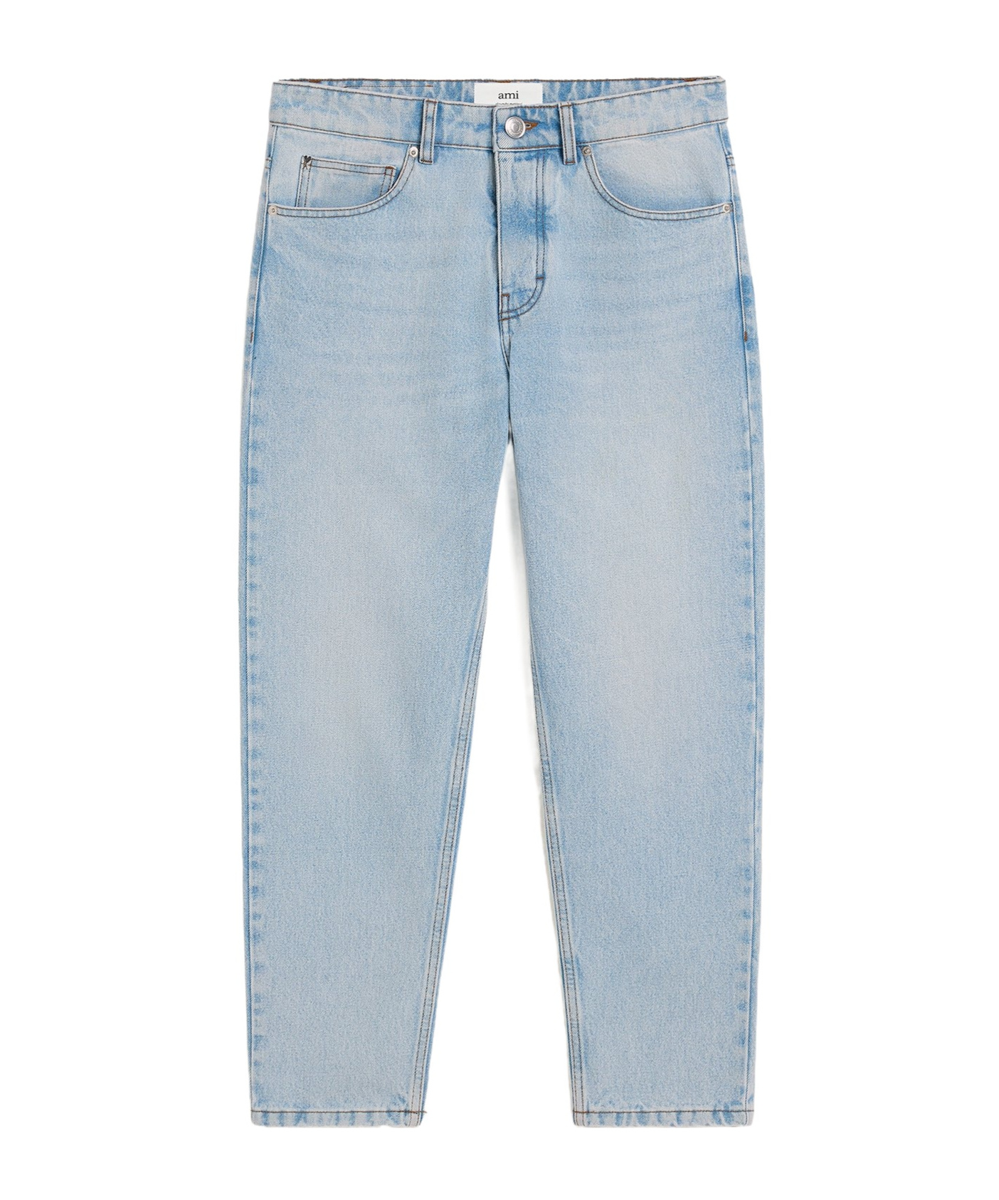 Ami Alexandre Mattiussi Mid-rise Straight-leg Jeans In Gray