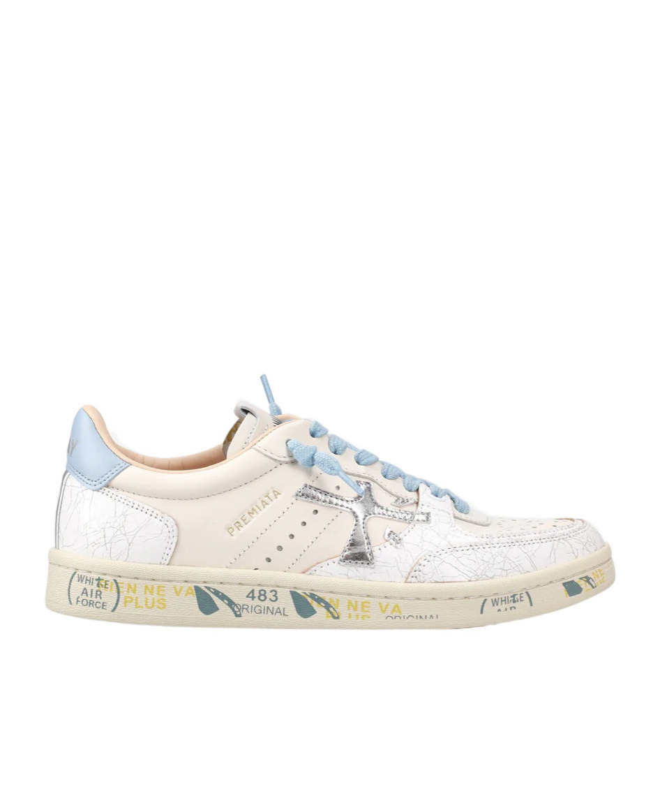 Premiata Bsktclad Strapped Low-top Casual Shoes In White