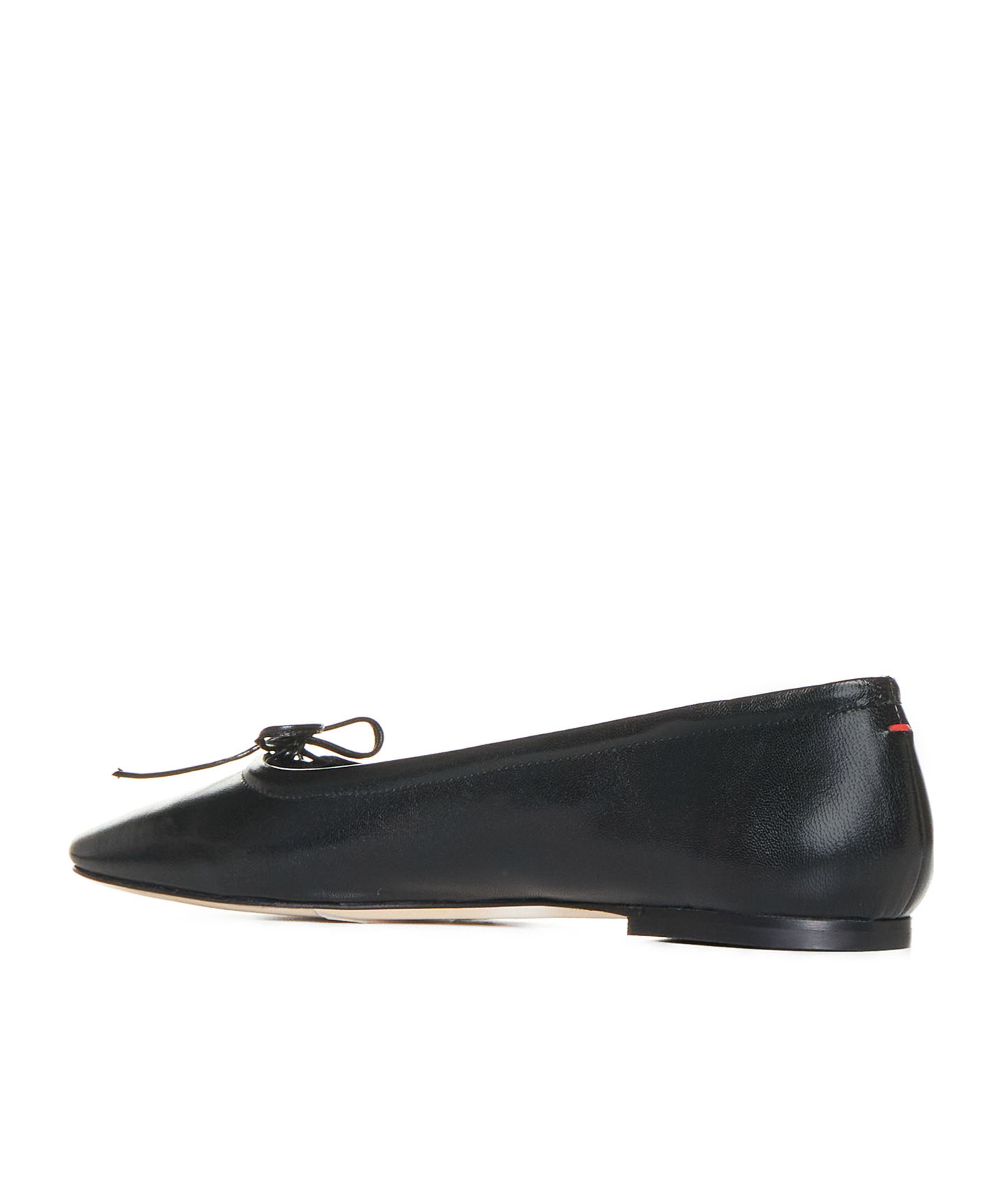 Aeyde Womens Dark Brown Delfina Bow-embellished Velvet Ballet Flats In Black