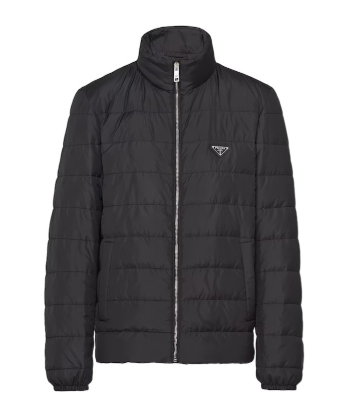 Prada Mittelschwere Daunenjacke Aus Polyester In Black