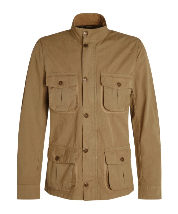 BARBOUR PRESS-STUD COTTON CARGO JACKET