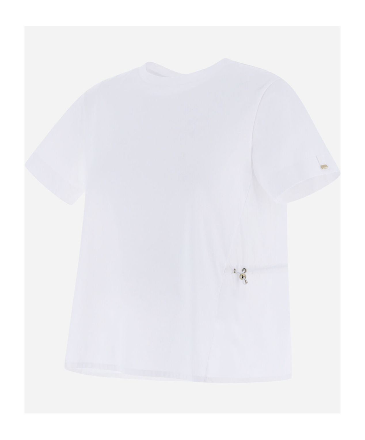 Herno T-shirt In Chic Cotton Jersey And New Techno Taffeta In White