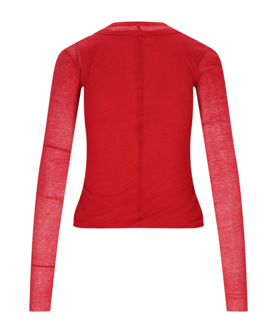 Rick Owens Layered Detail T-shirt In Red