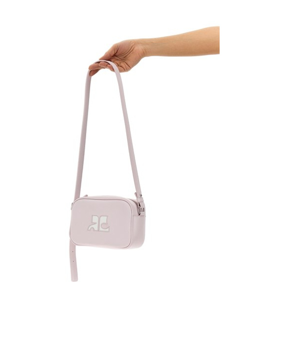 Courrèges Reedition Camera Leather Bag In Pink