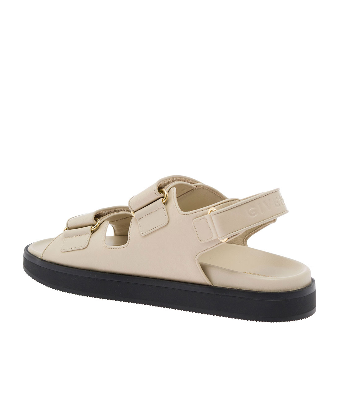 Givenchy 4g-plaque Leather Sandals In Nude