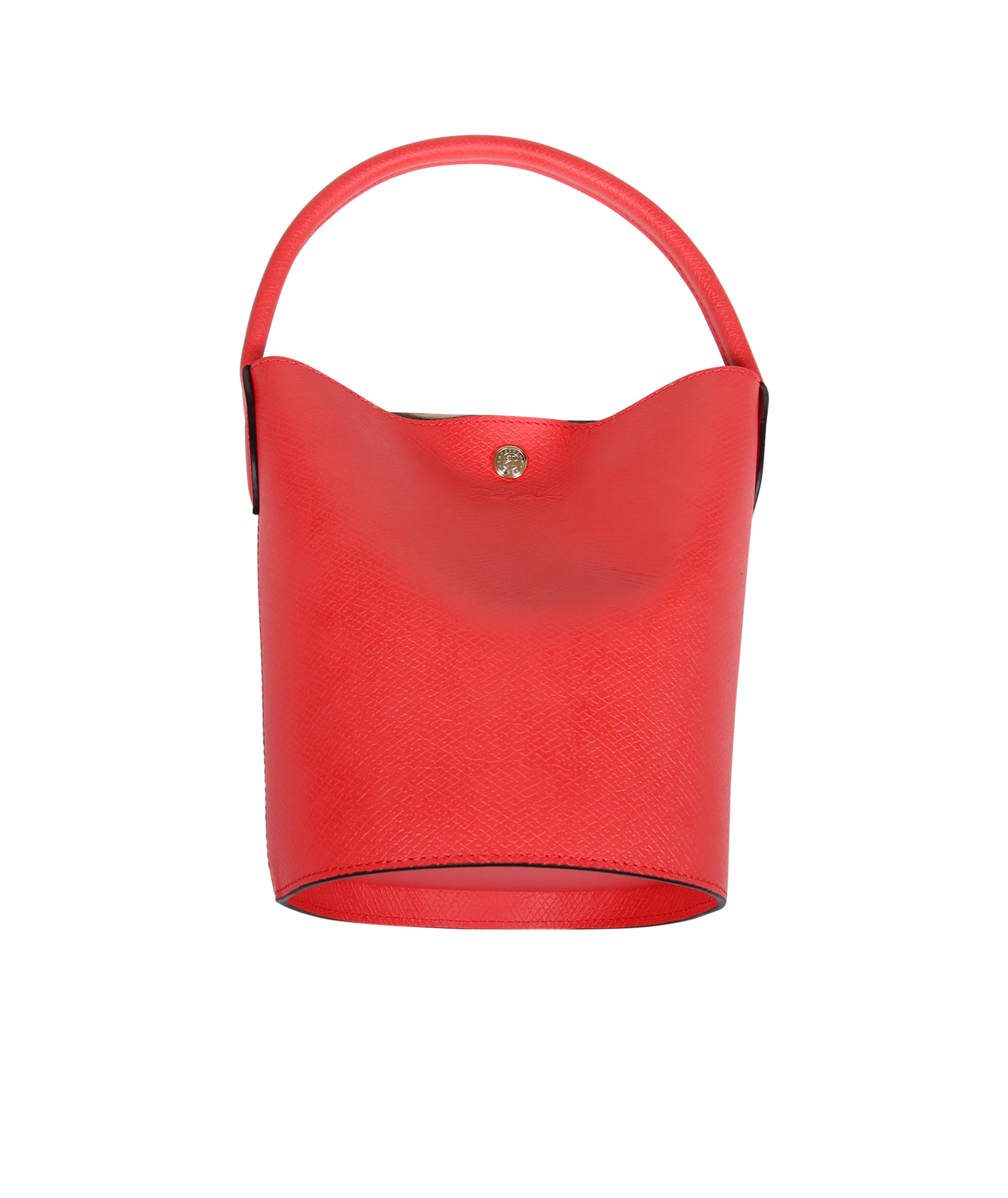 Longchamp Small Épure Leather Bucket Bag In Red