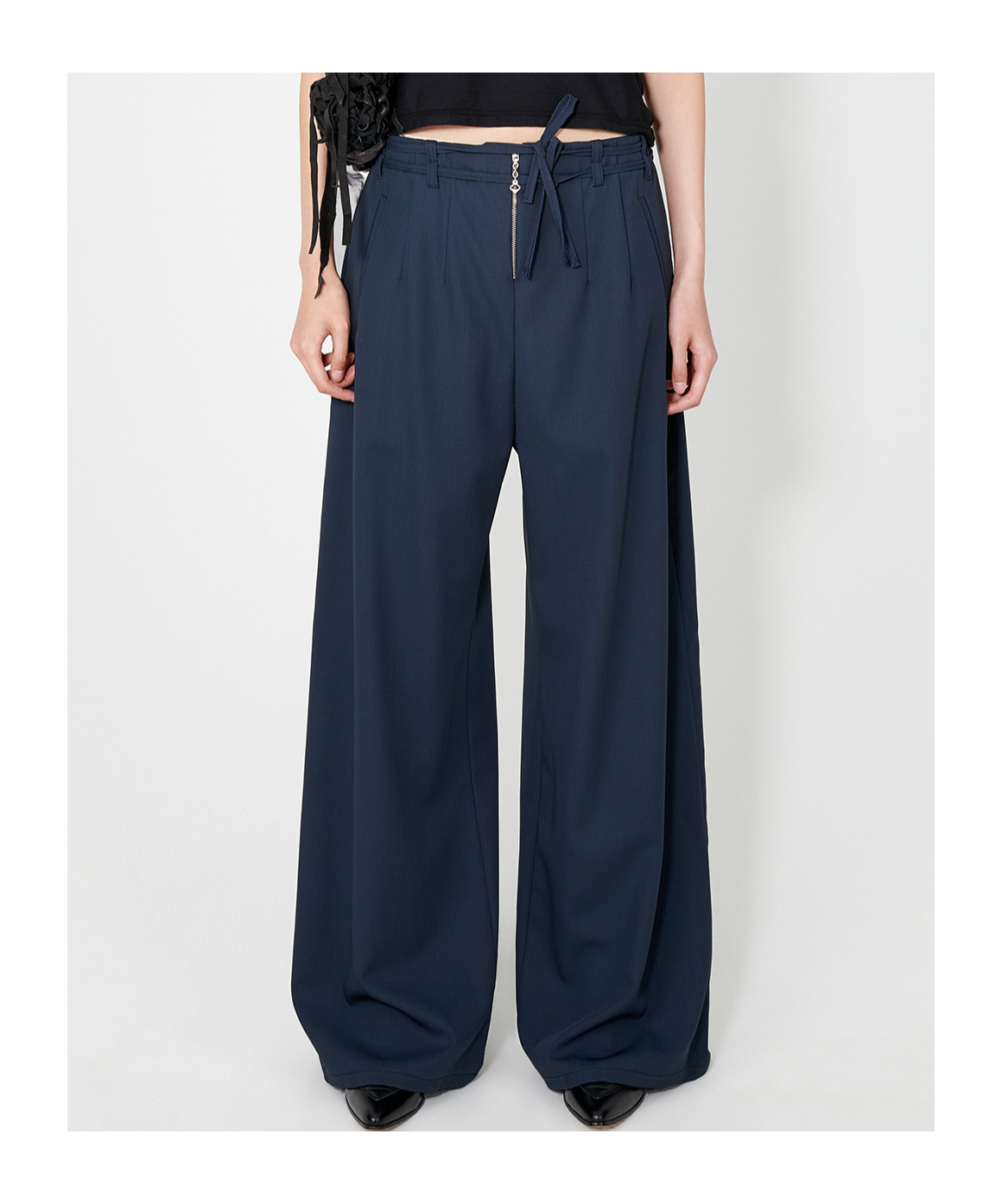 Our Legacy Wide-leg Wool Trousers In Black