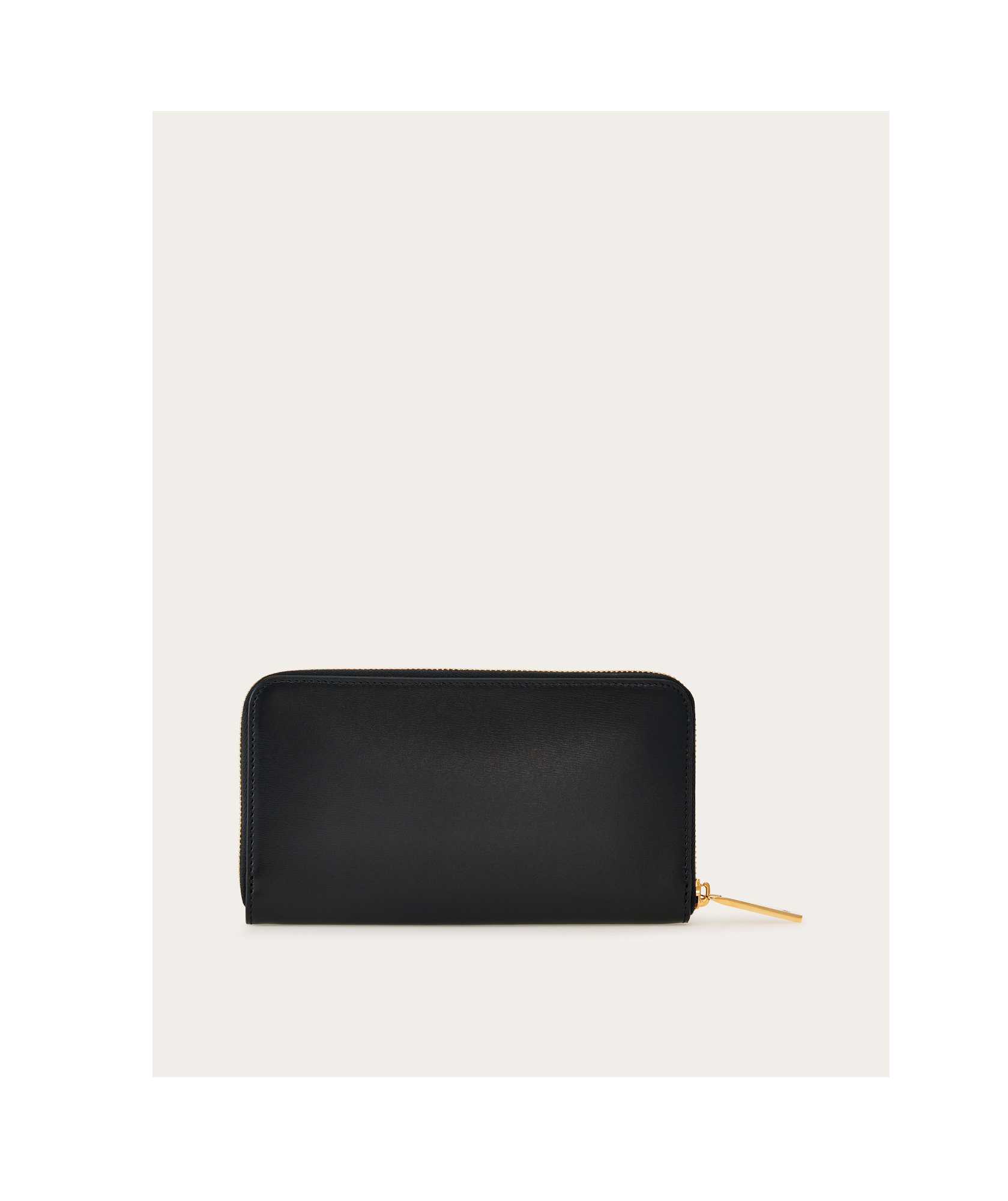 Ferragamo Gancini Zip Around Wallet In Black
