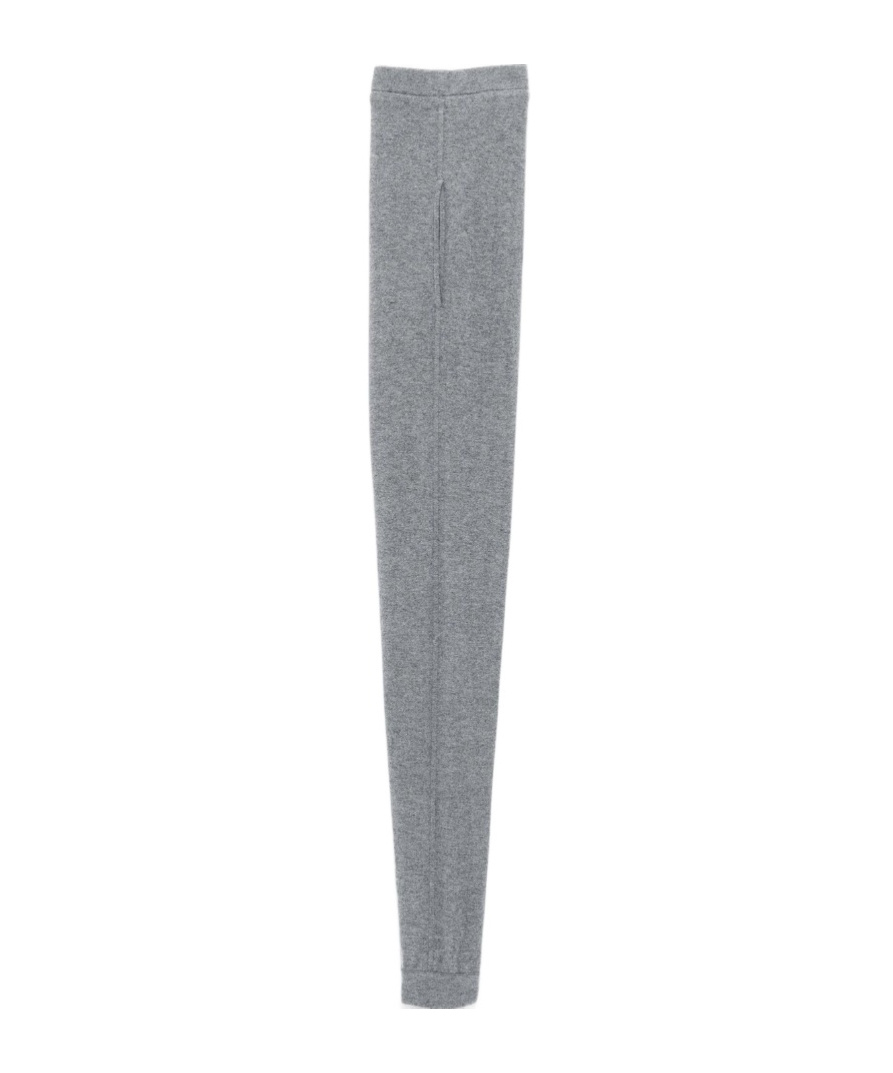 Saint Laurent Tapered-leg Cashmere Trousers In Gray