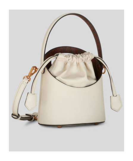 Etro Mini Saturno Leather Shoulder Bag In Nude