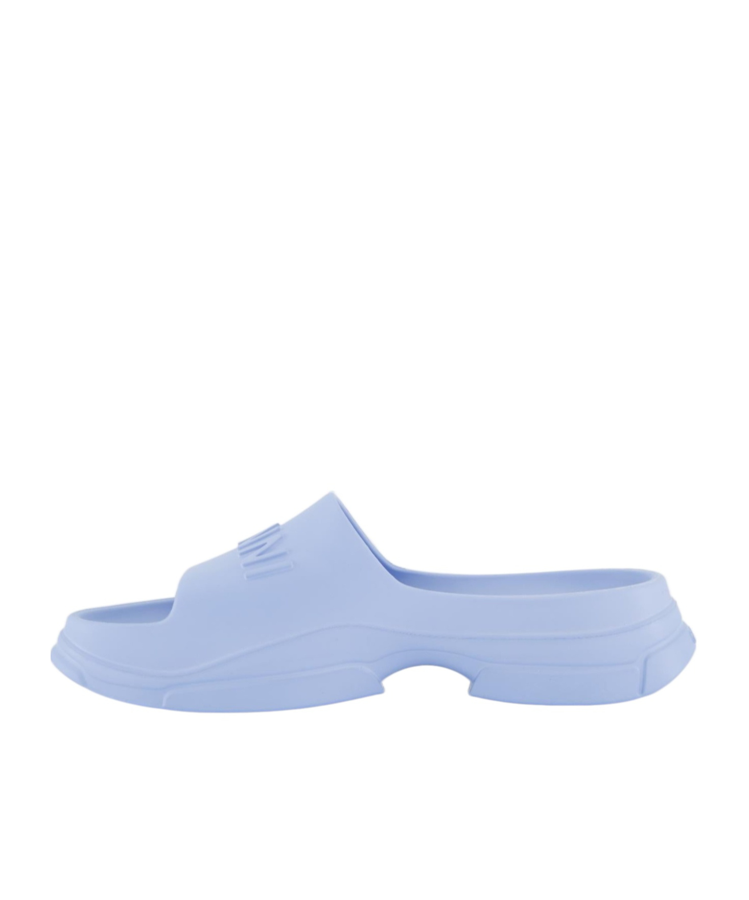 Ganni Round Toe Slippers In Blue