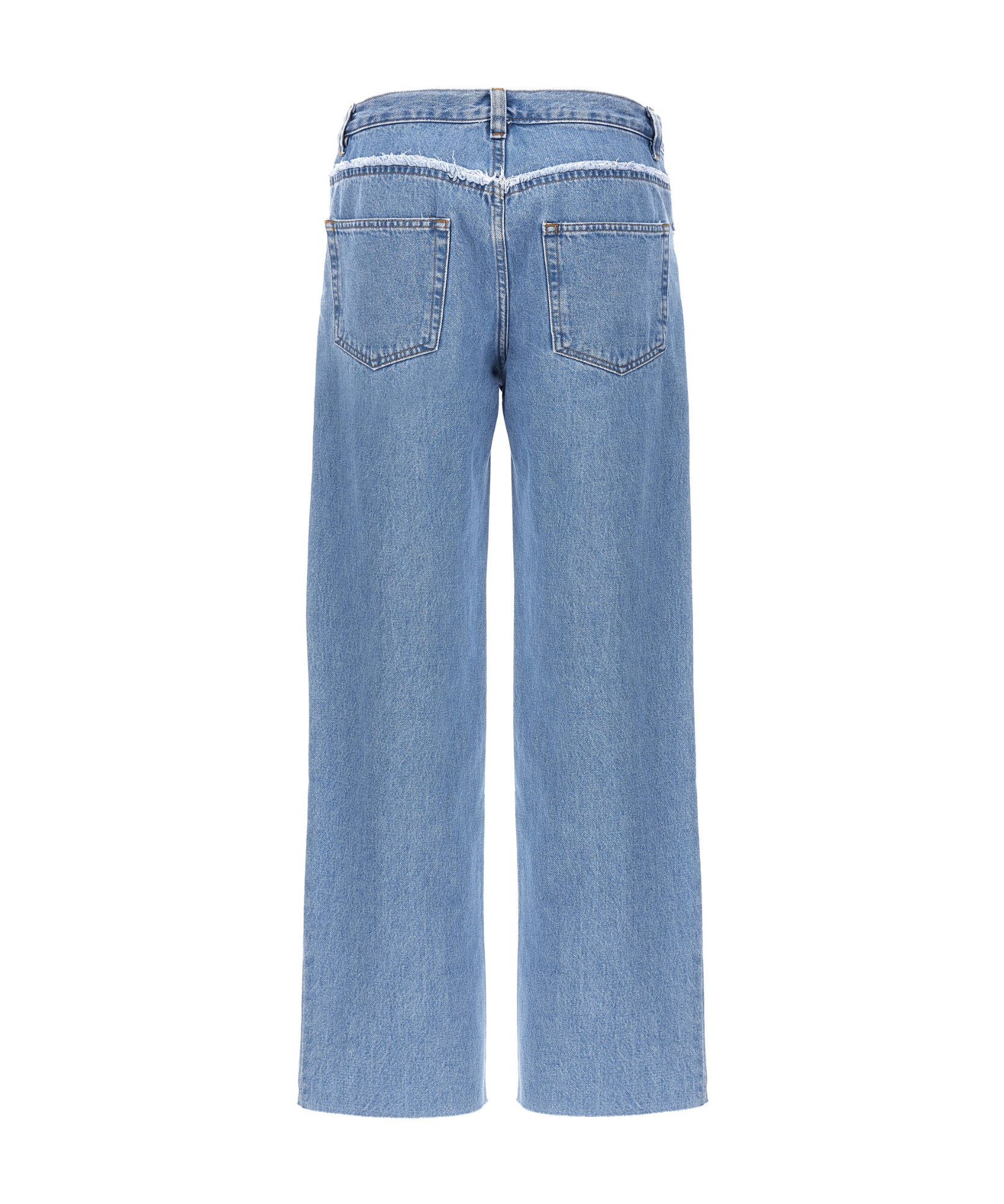 Apc Relaxed Raw Edge Jeans Light Blue In Blue