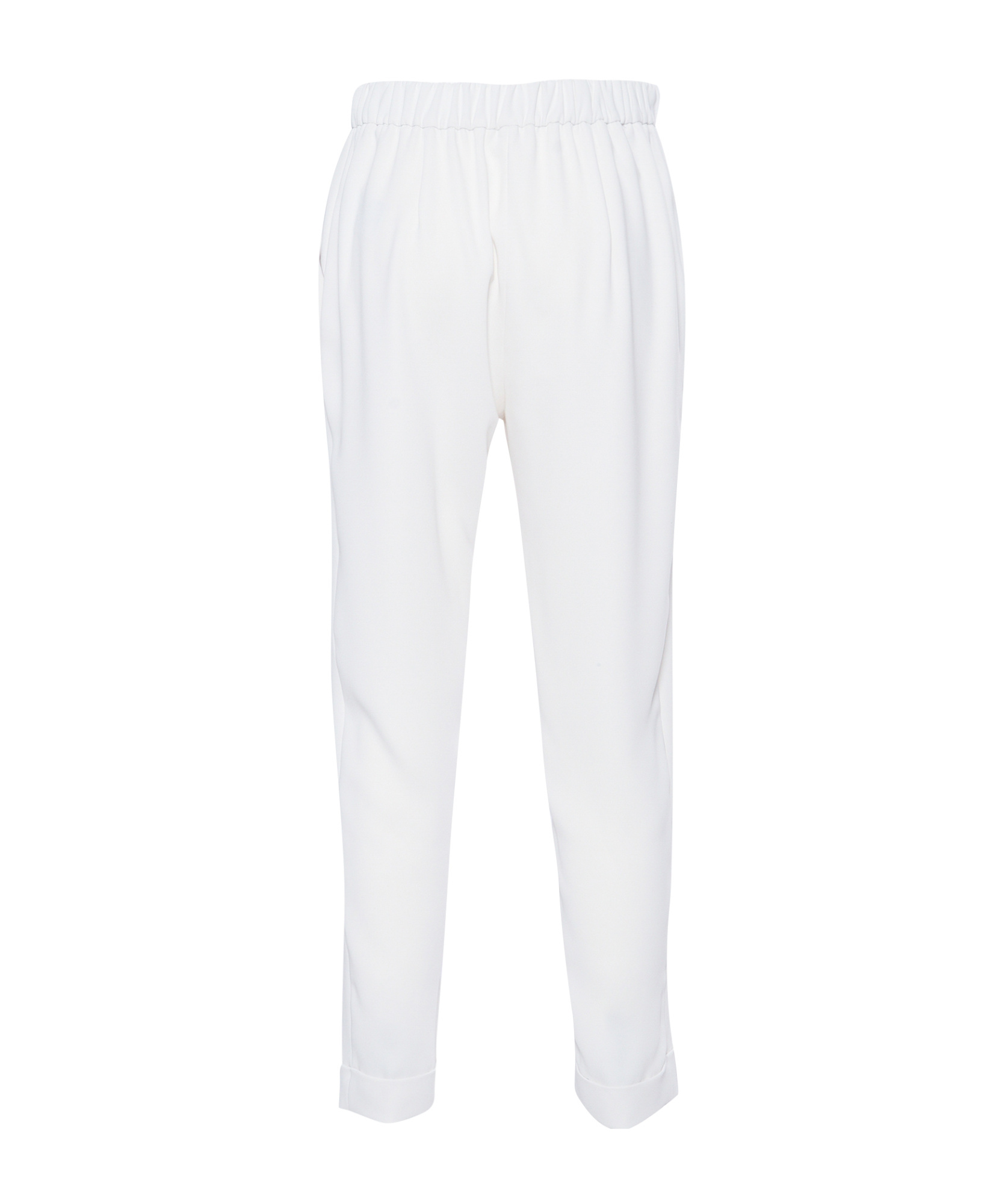 P.a.r.o.s.h Tapered-leg Crepe Trousers In White