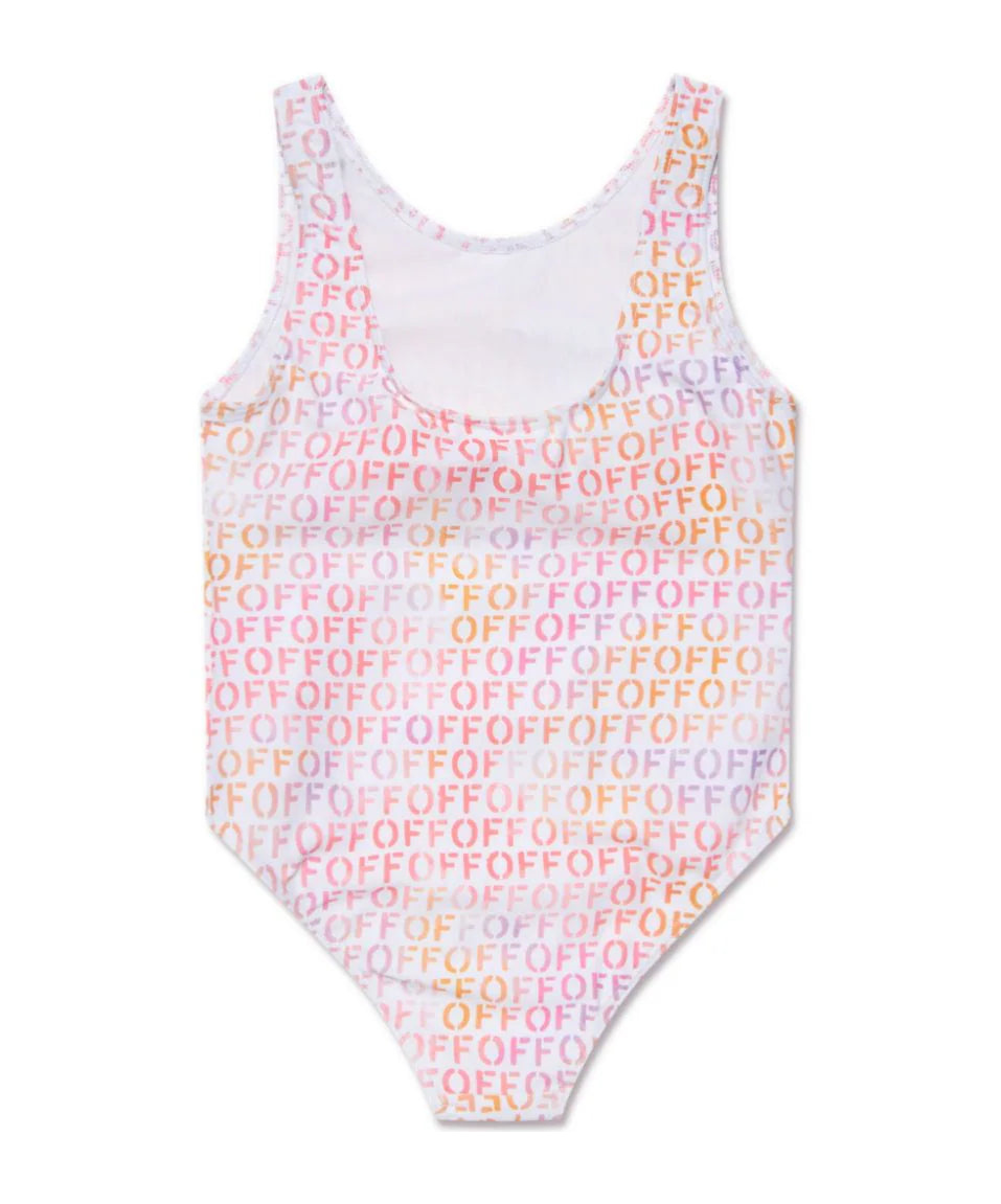 Off-white Off Stamp Swimsuit In Pink