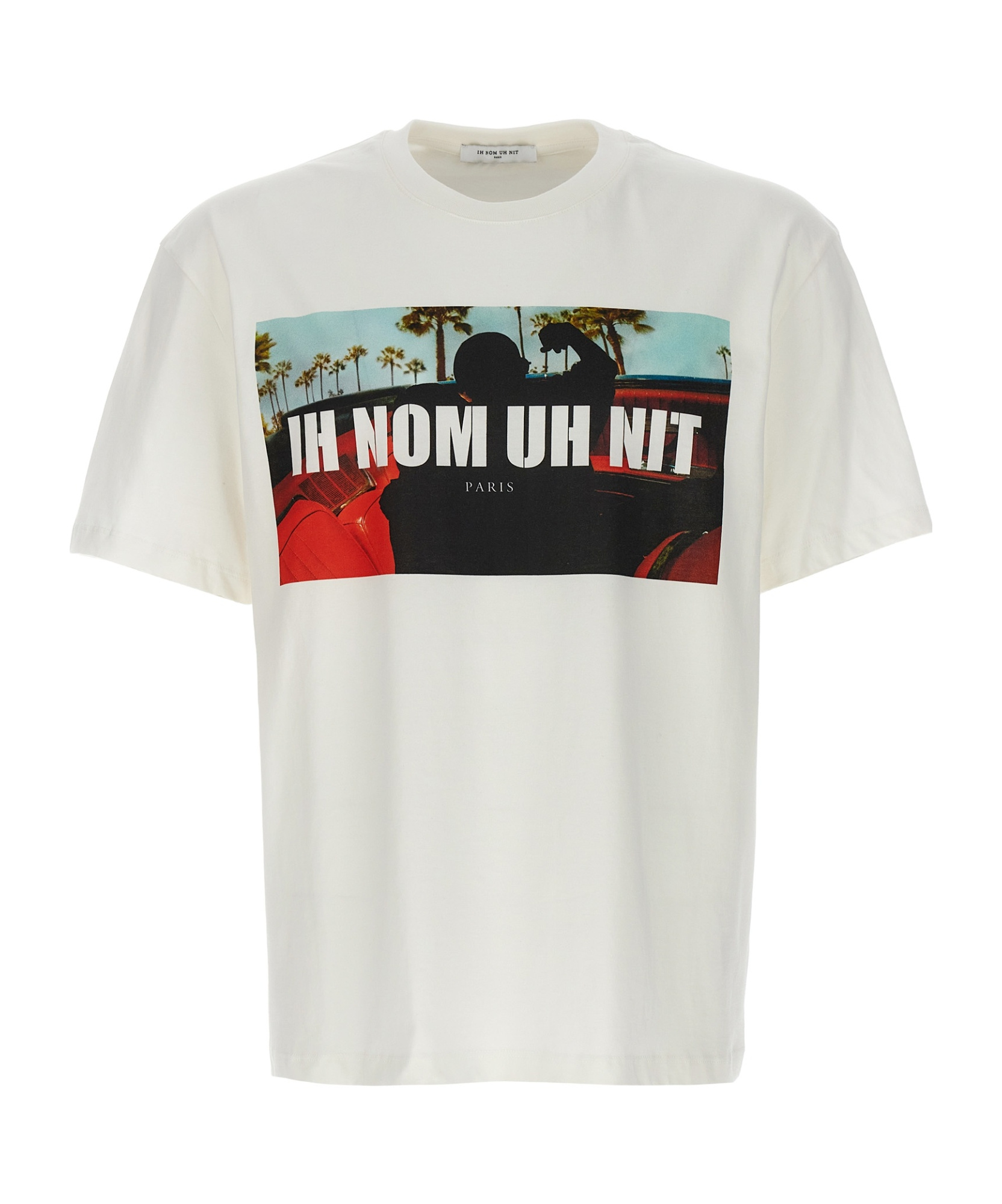 Ih Nom Uh Nit T-shirt With Round Neck And Short Sleeves In White