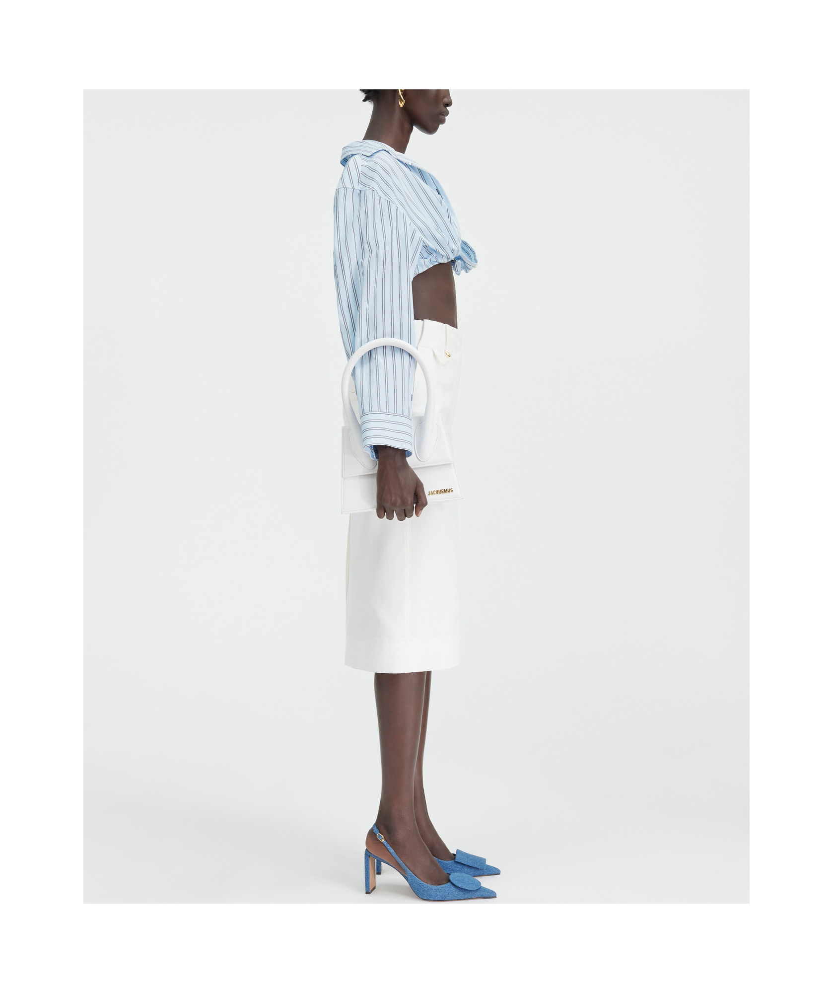 Jacquemus Twisted Shirt In Blue