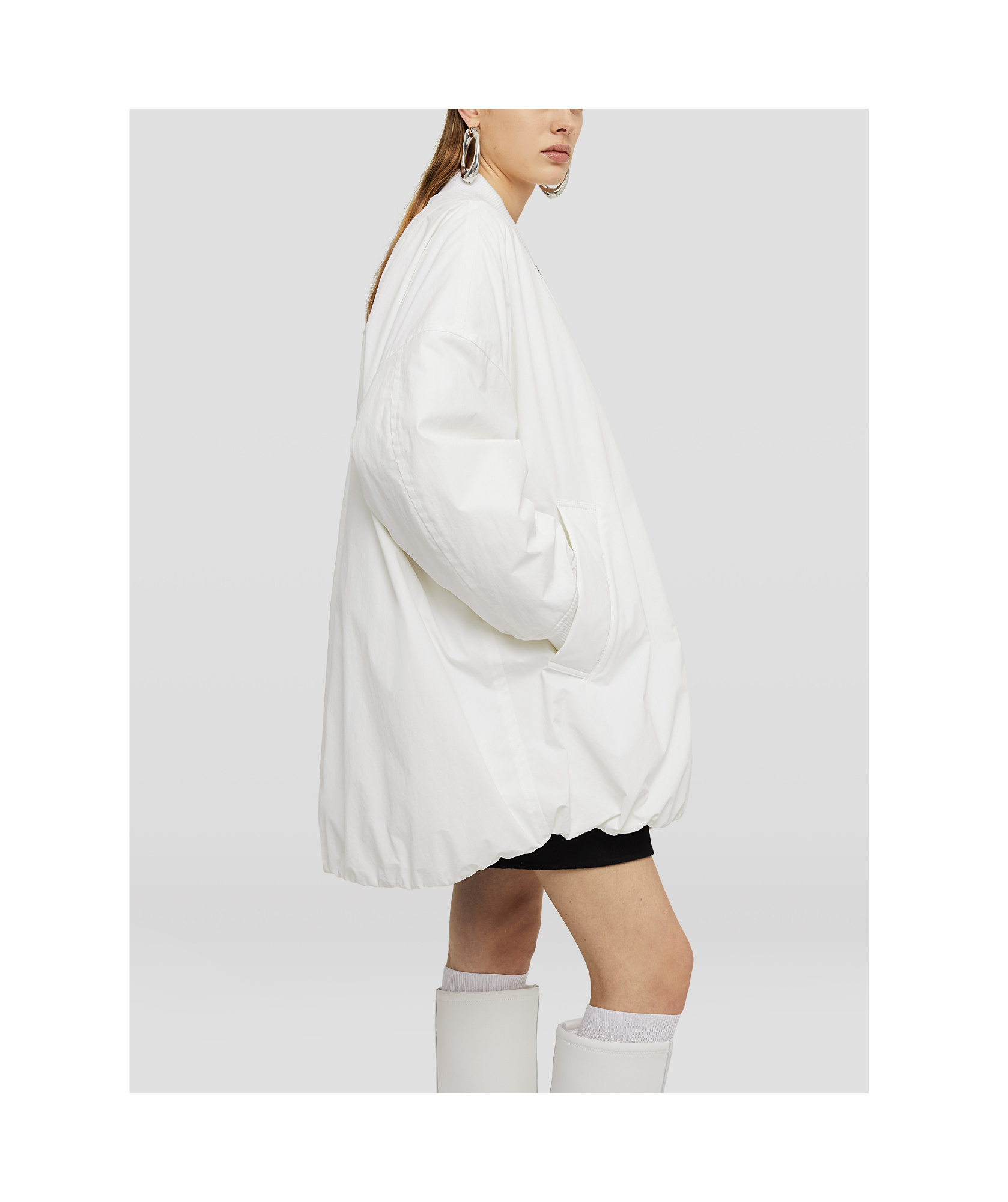 JIL SANDER JIL SANDER STAND-UP COLLAR OVERSIZED JACKET