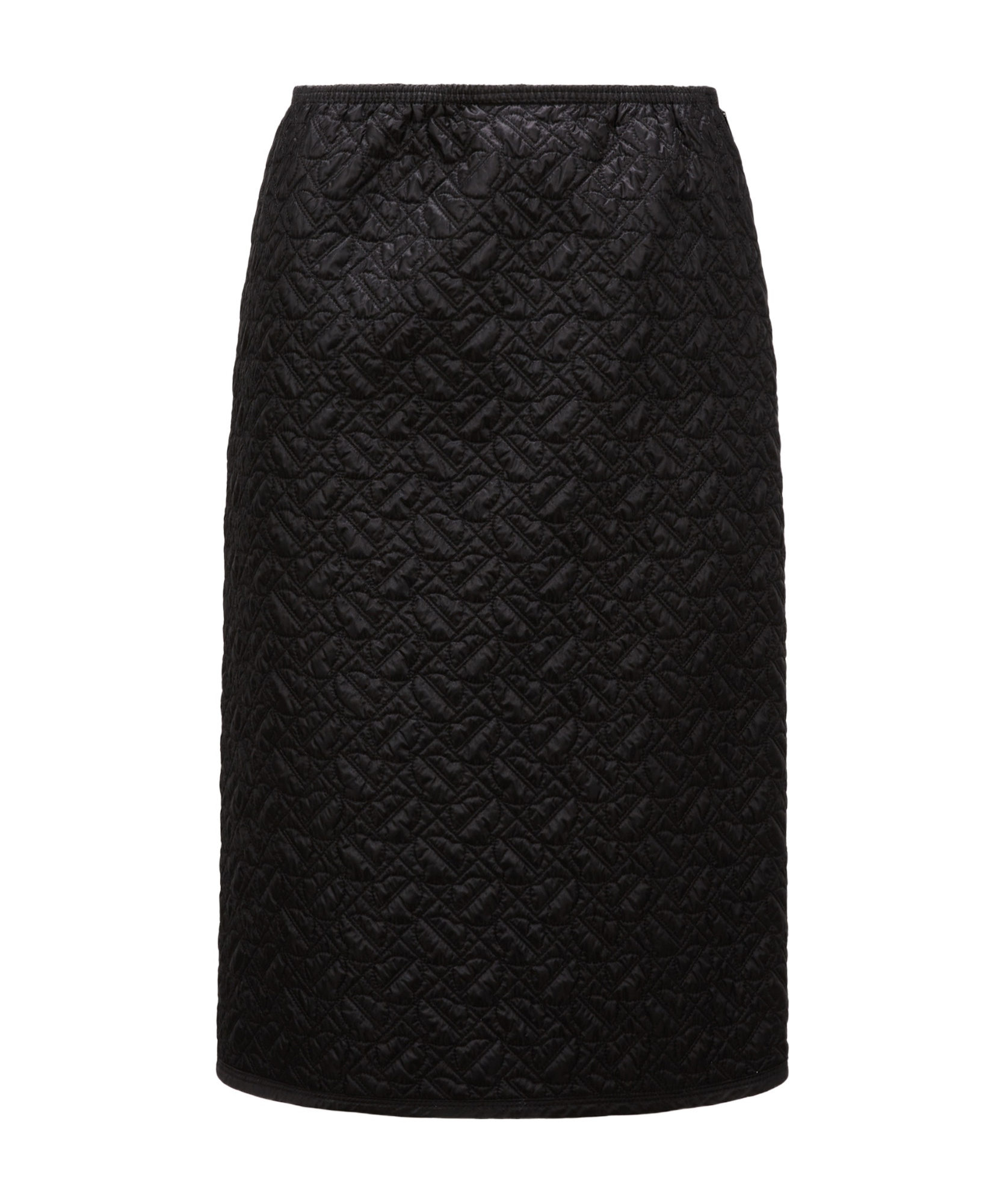 Moncler Quilted Midi Pencil Skirt In Black