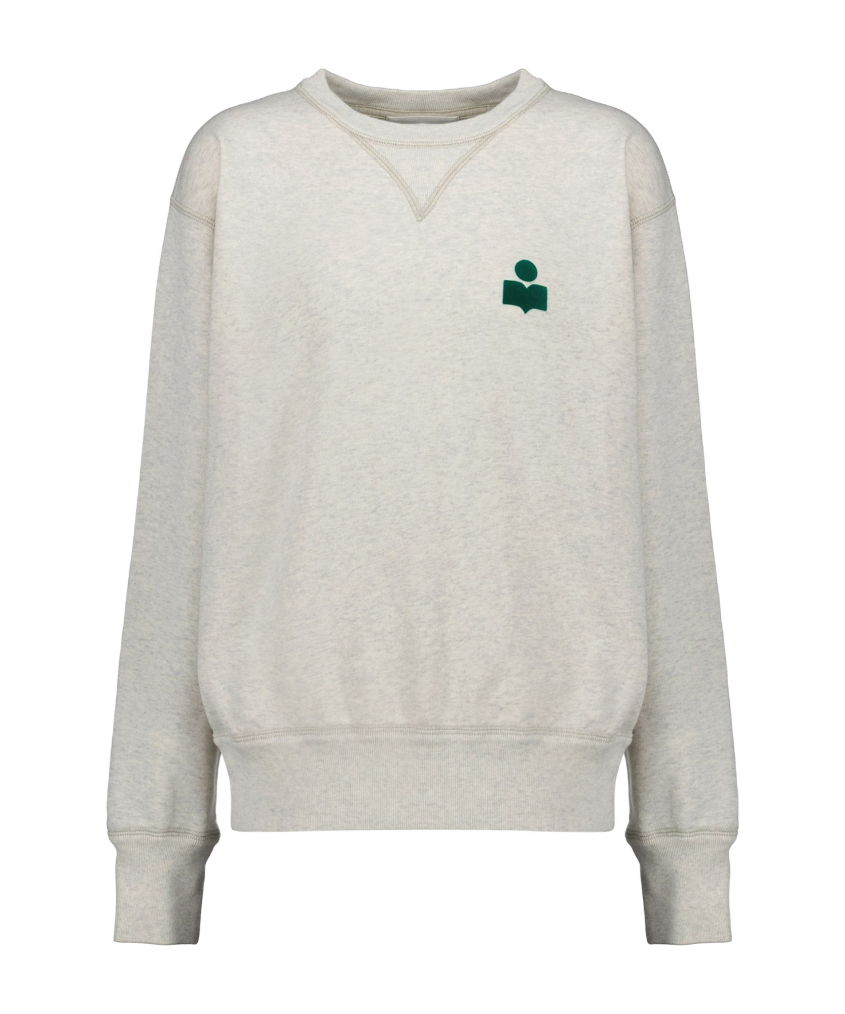 Isabel Marant Long-sleeved Crewneck Sweatshirt In White