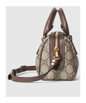 Gucci Ophidia Mini Gg Canvas Crossbody Bag In Nude
