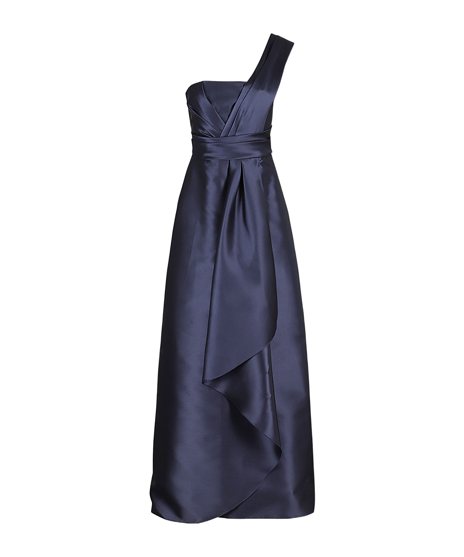 Alberta Ferretti Mikado Long Dress In Black