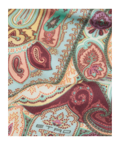 Etro Paisley-print Frayed-edge Cashmere-blend Scarf In Nude