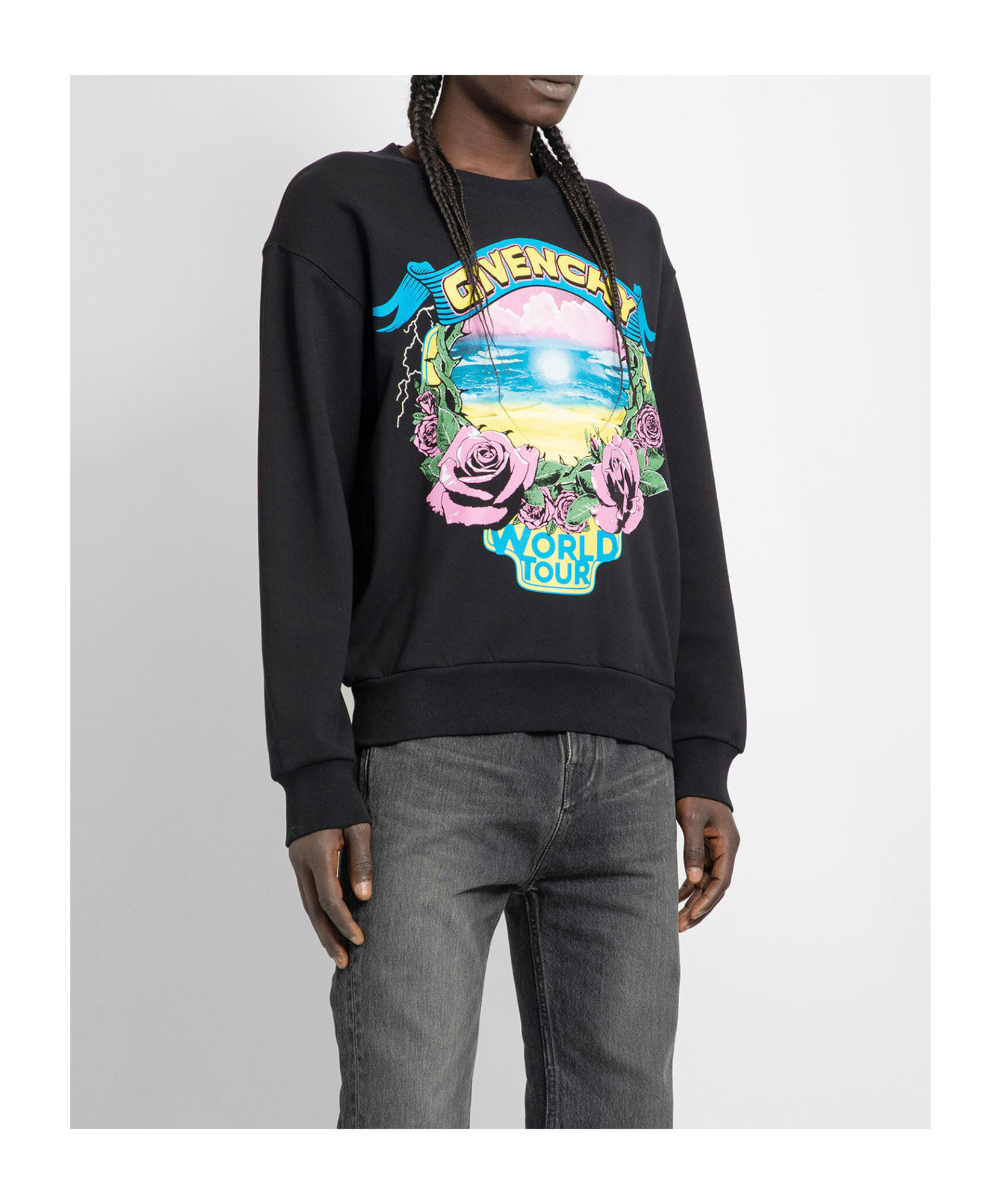Givenchy Graphic Printed Crewneck Sweatshirt In Black