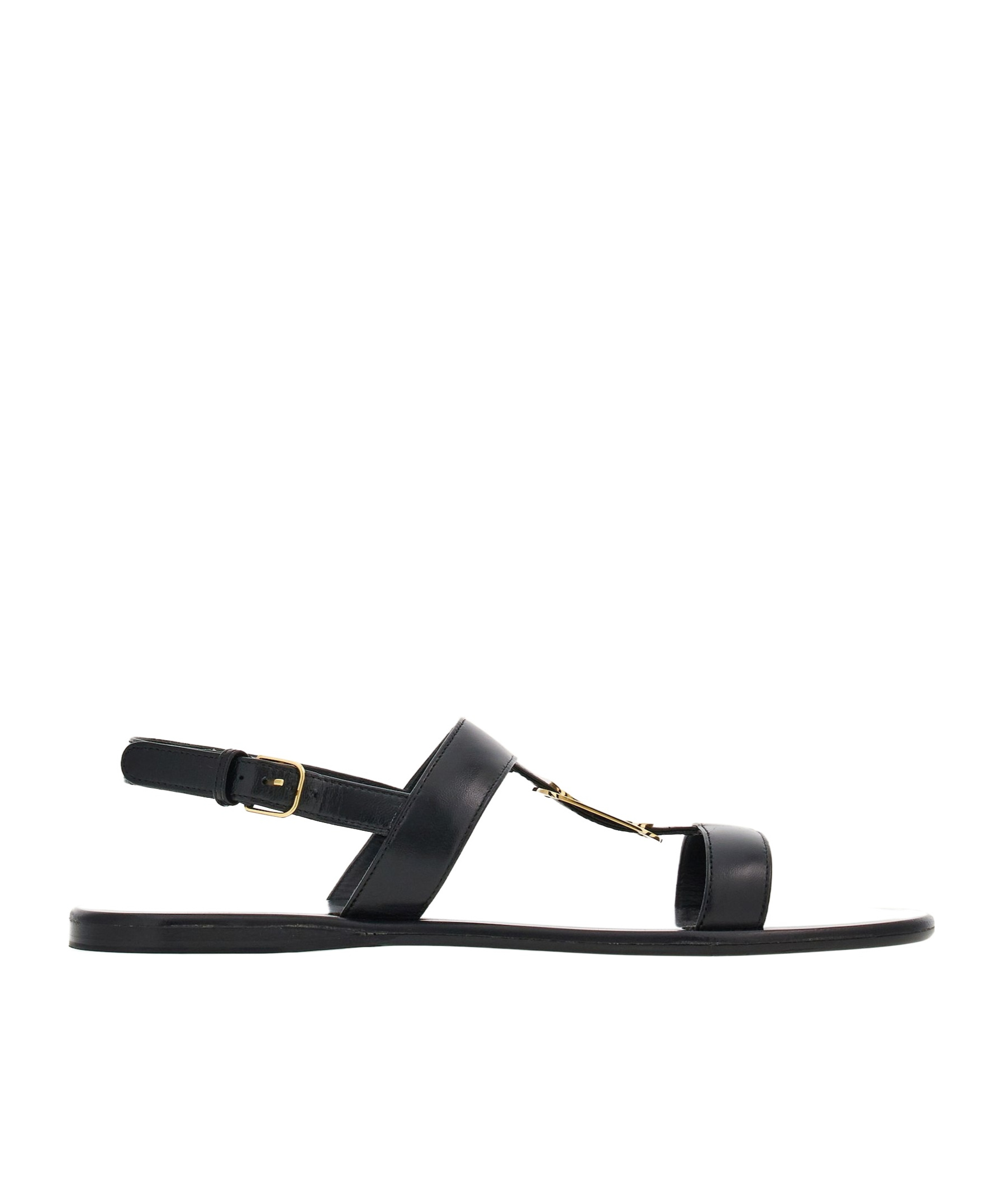 Ferragamo Capri Nappa Leather Flat Sandals With Vara Bow In Black