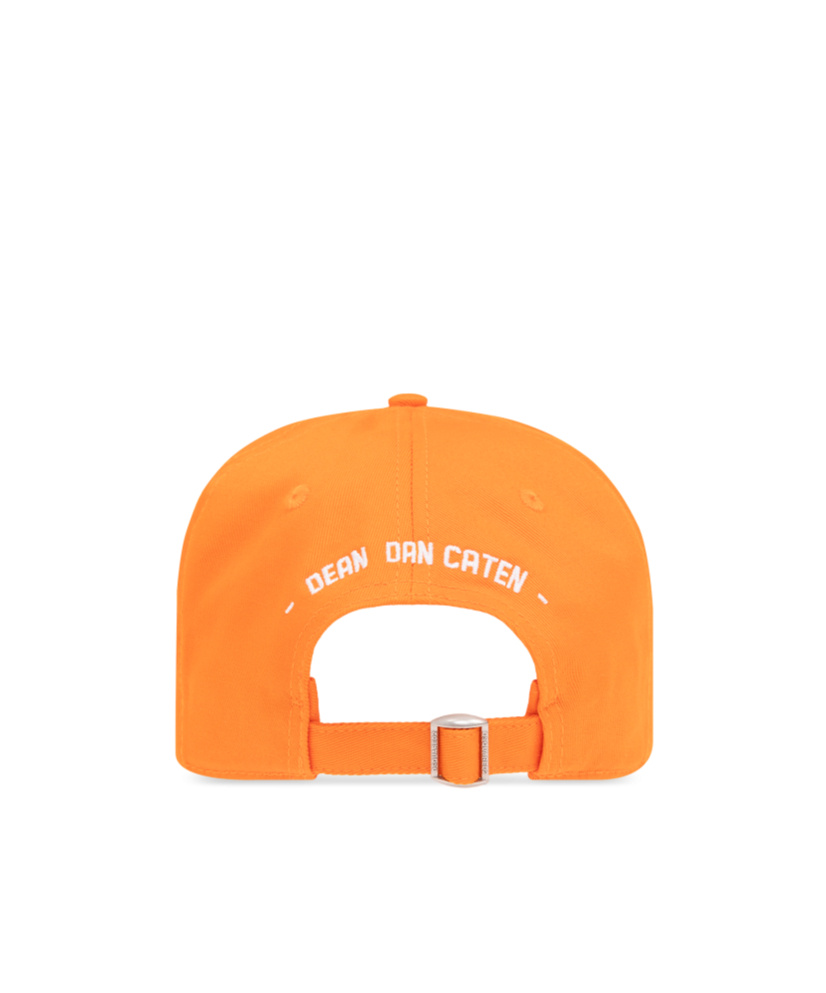 Dsquared2 Logo-patch Cotton Baseball Cap In Orange