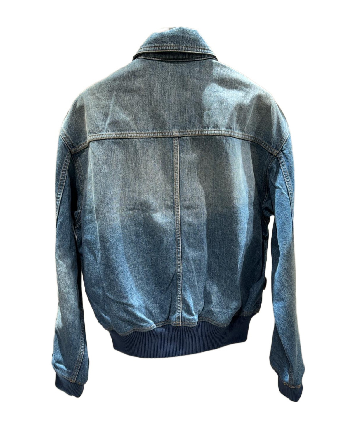 Givenchy Denim Bomber Jacket In Blue