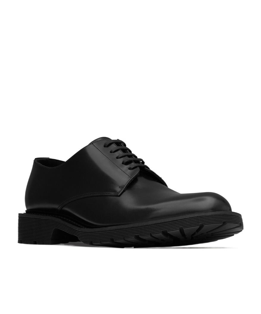 Saint Laurent Leather Adrien Oxford Shoes In Black