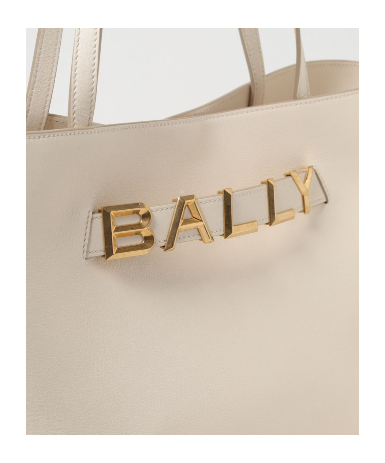 Shop Bally Alphabetic Sign Handbag In Nude