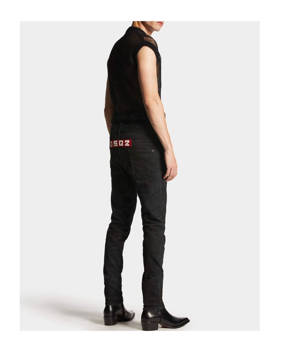 Dsquared2 Burnt Slim-fit Jeans In Black
