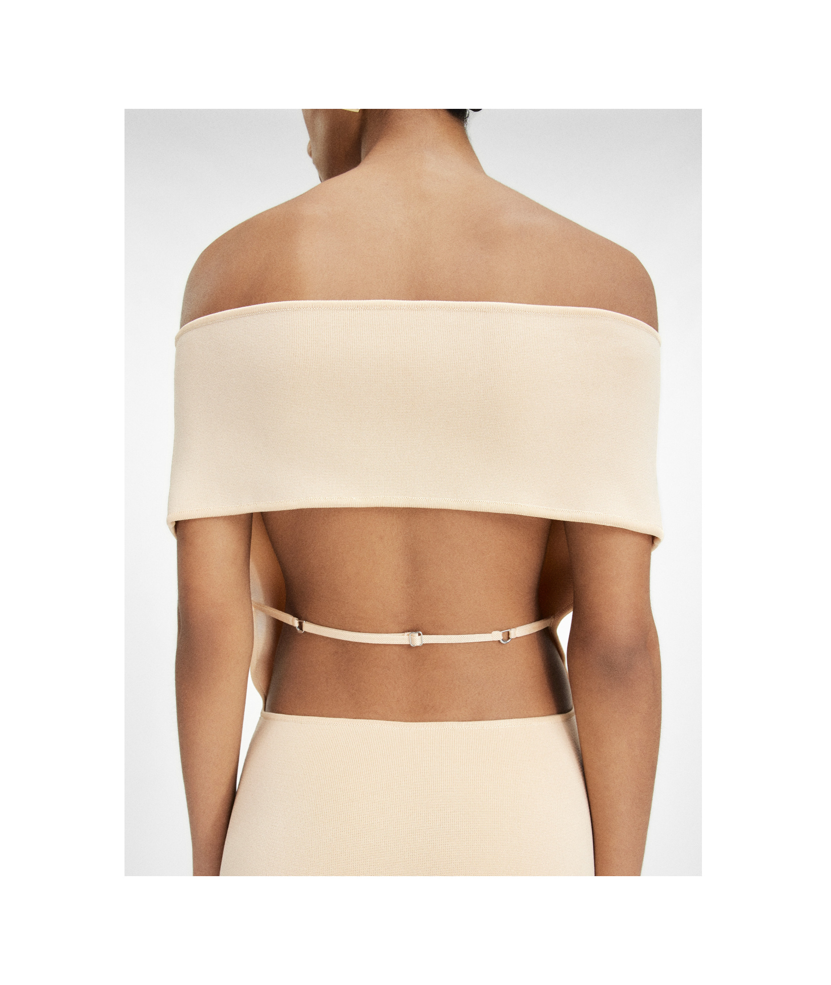 Jacquemus Beige Les Sculptures 'la Robe Cubista' Minidress In Nude