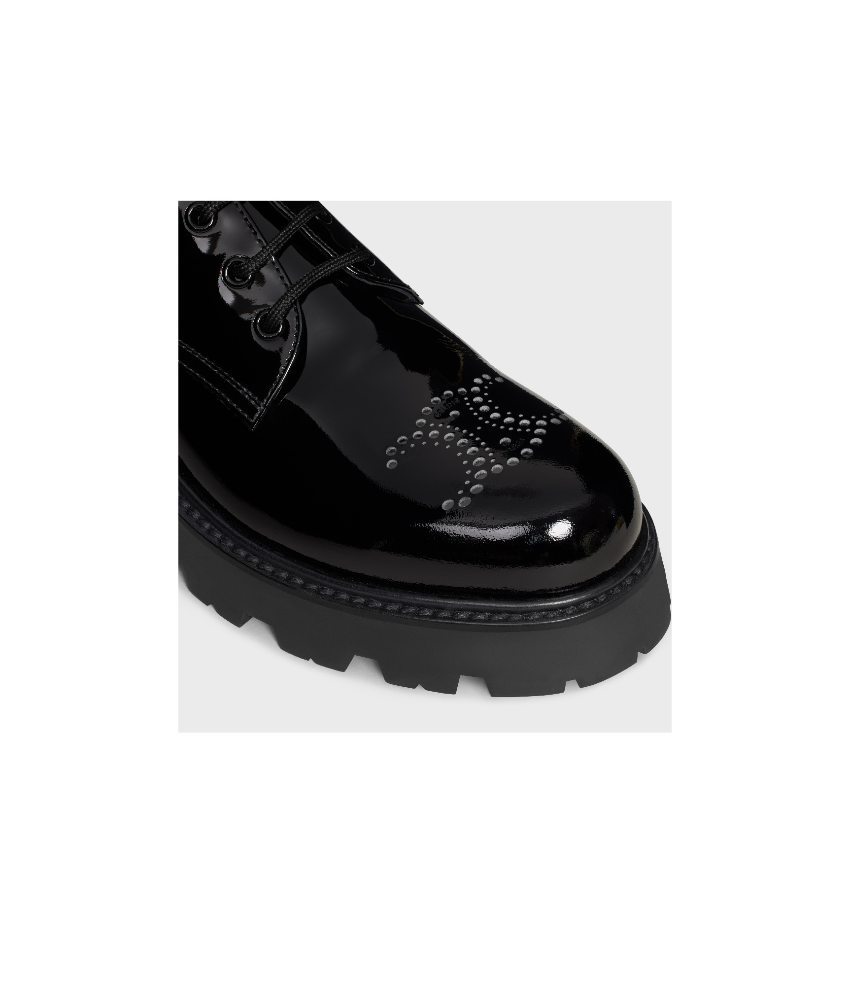 Celine Cameron Derby Triomphe 45 Polished Bull Black