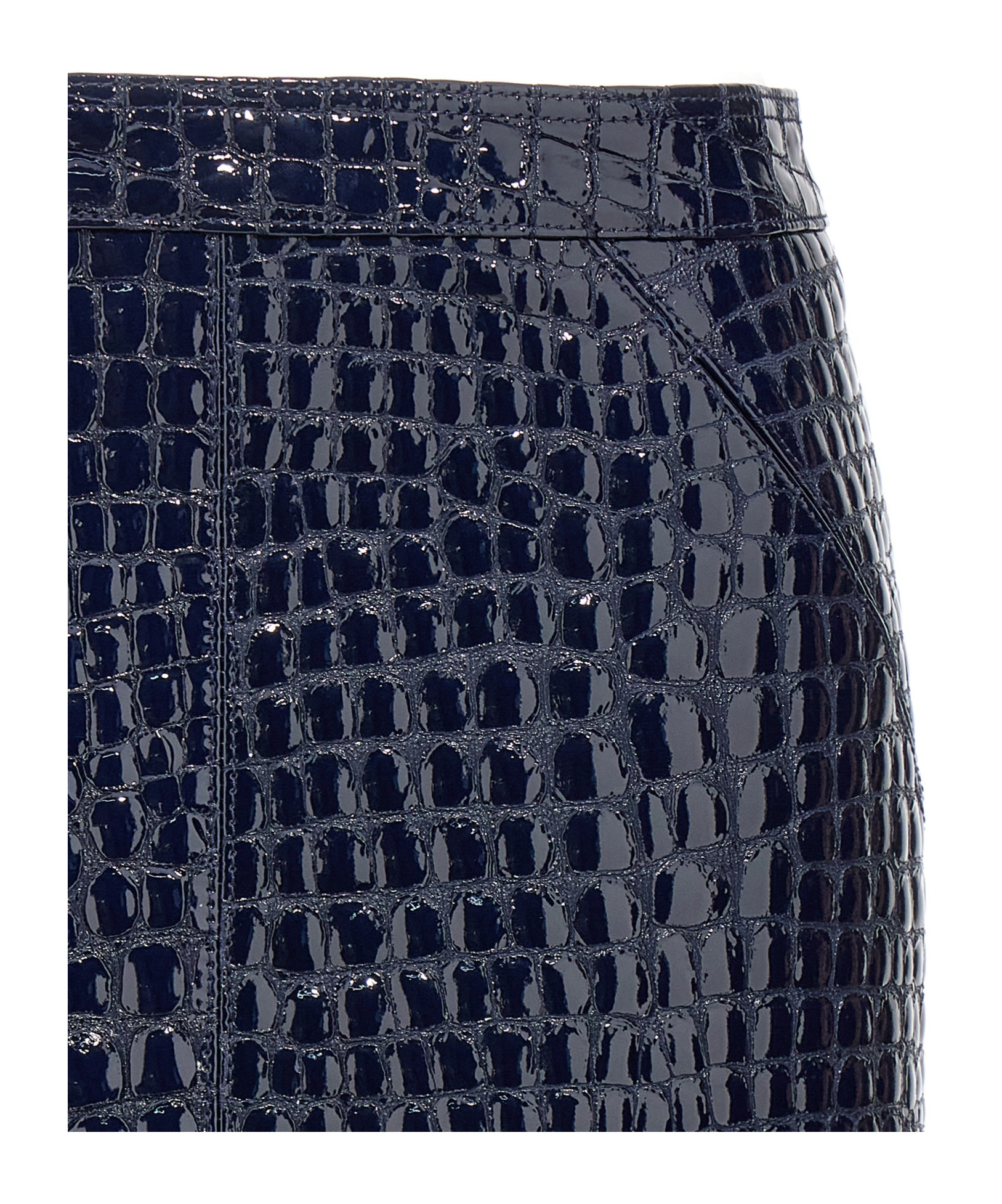 Tom Ford Crocodile-embossed Leather Miniskirt In Black