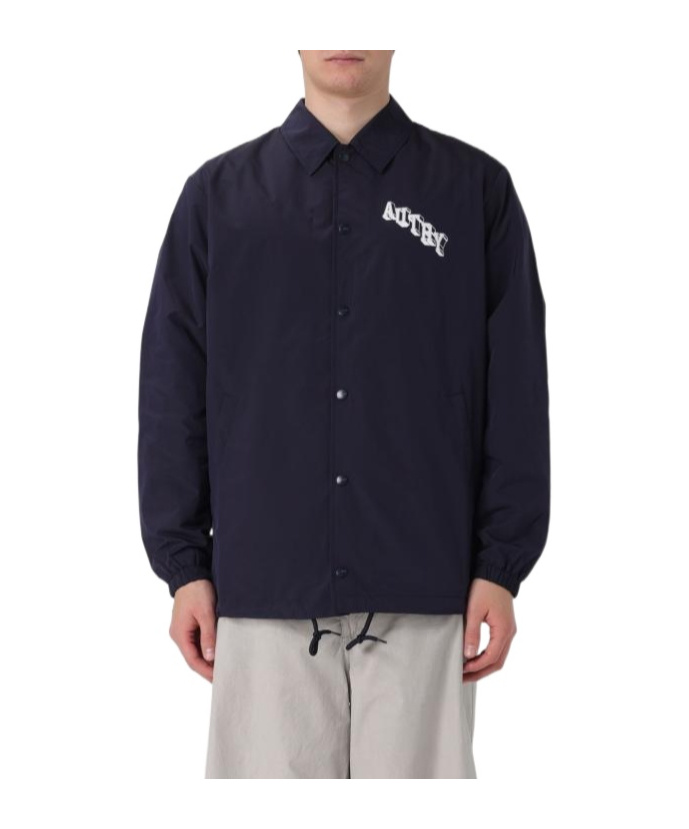 Shop Autry Long-sleeved Casual Jacket In Black