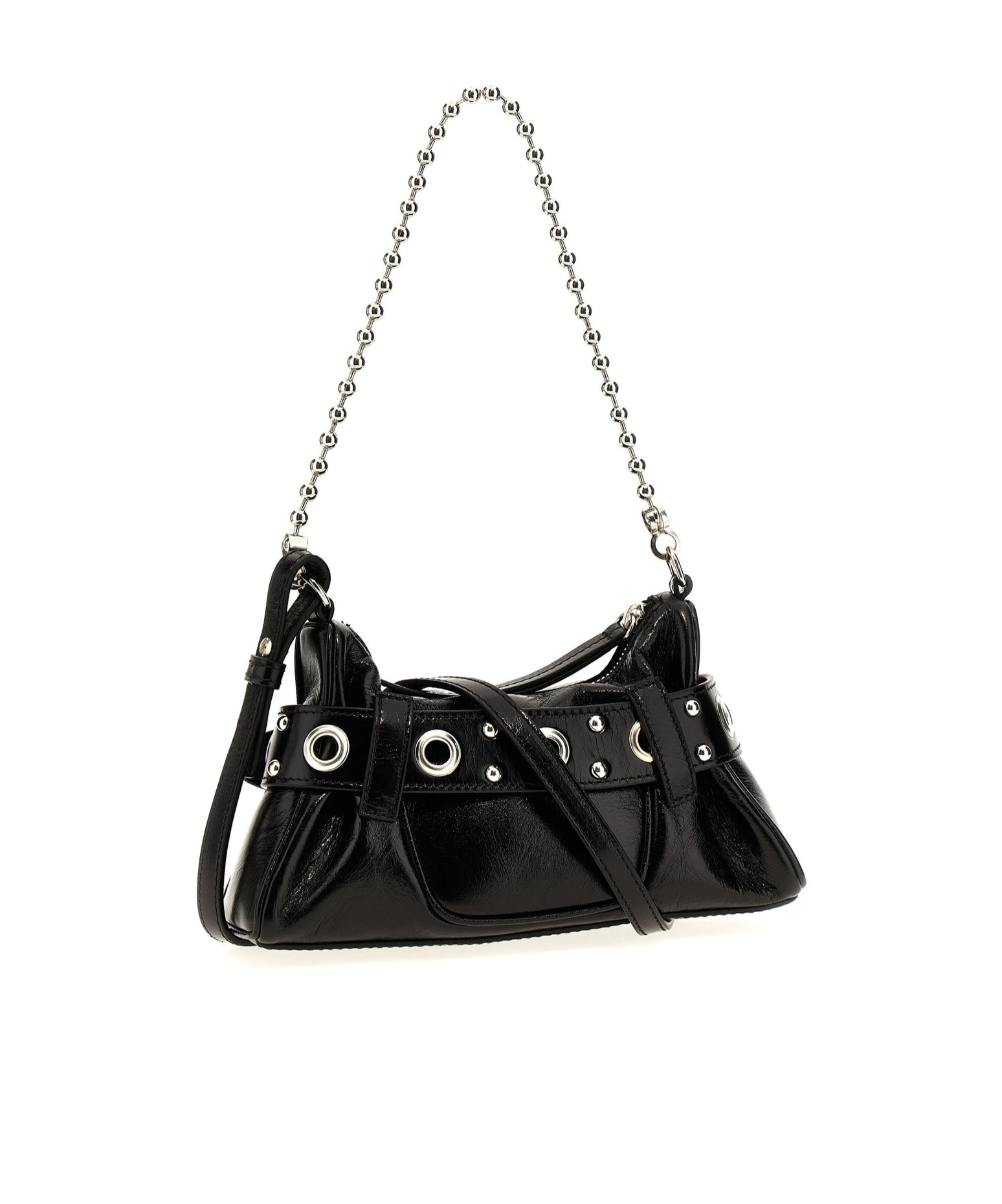 Dsquared2 Gothic Leather Belt Bag In Black